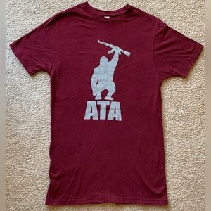 Maroon Armed Gorilla Tshirt